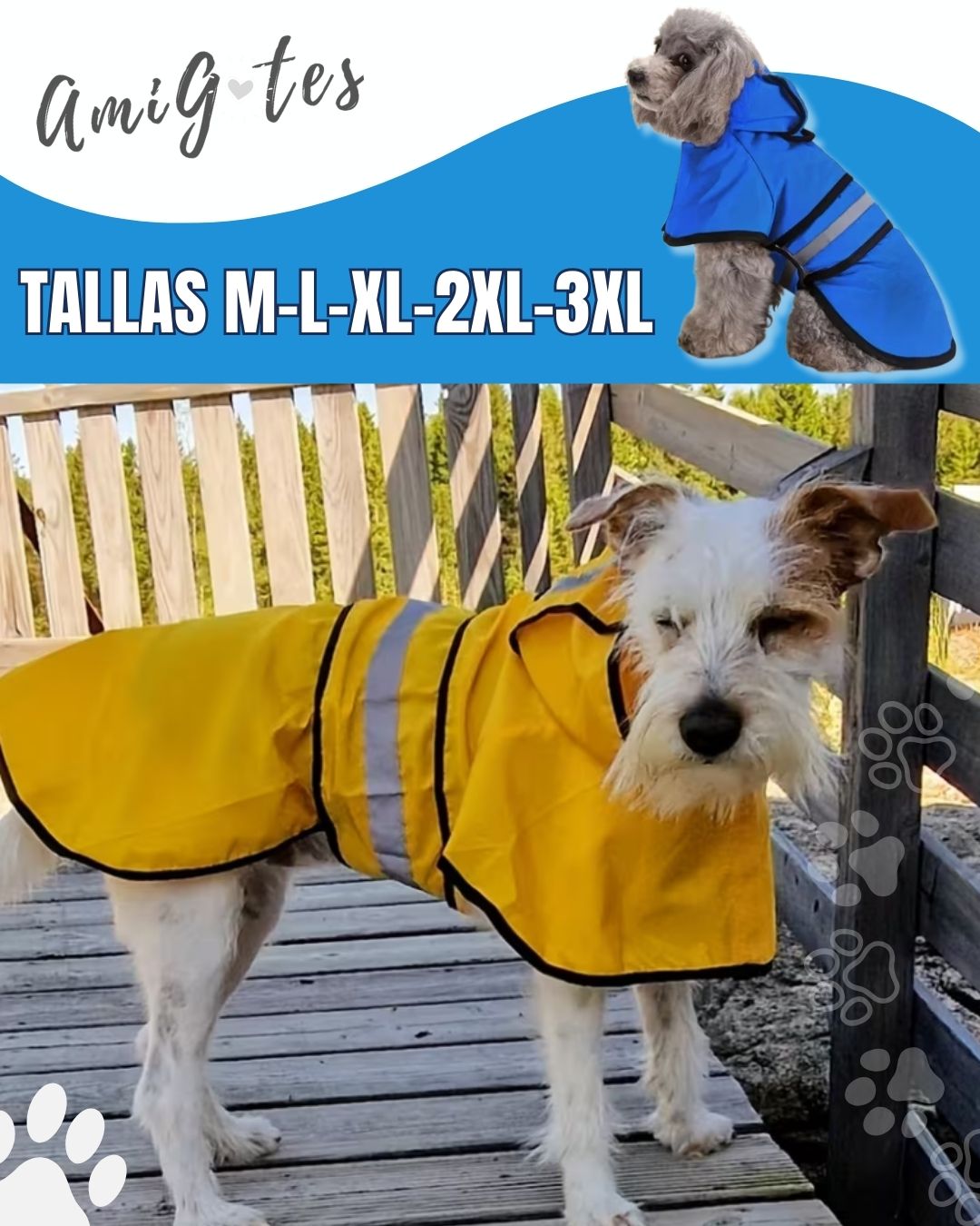 Capas Para Lluvia Raza Mediana Y Grande - Vista alternativa