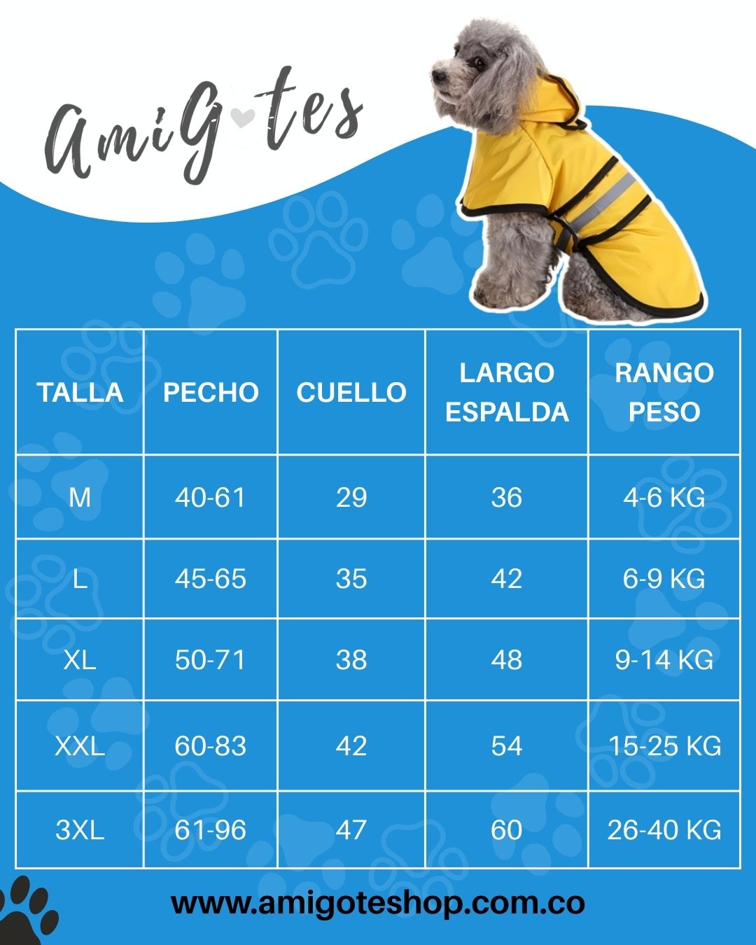 Capas Para Lluvia Raza Mediana Y Grande - Vista alternativa