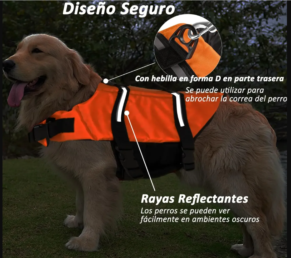 Chaleco Salvavidas Para Perros-m - Vista alternativa